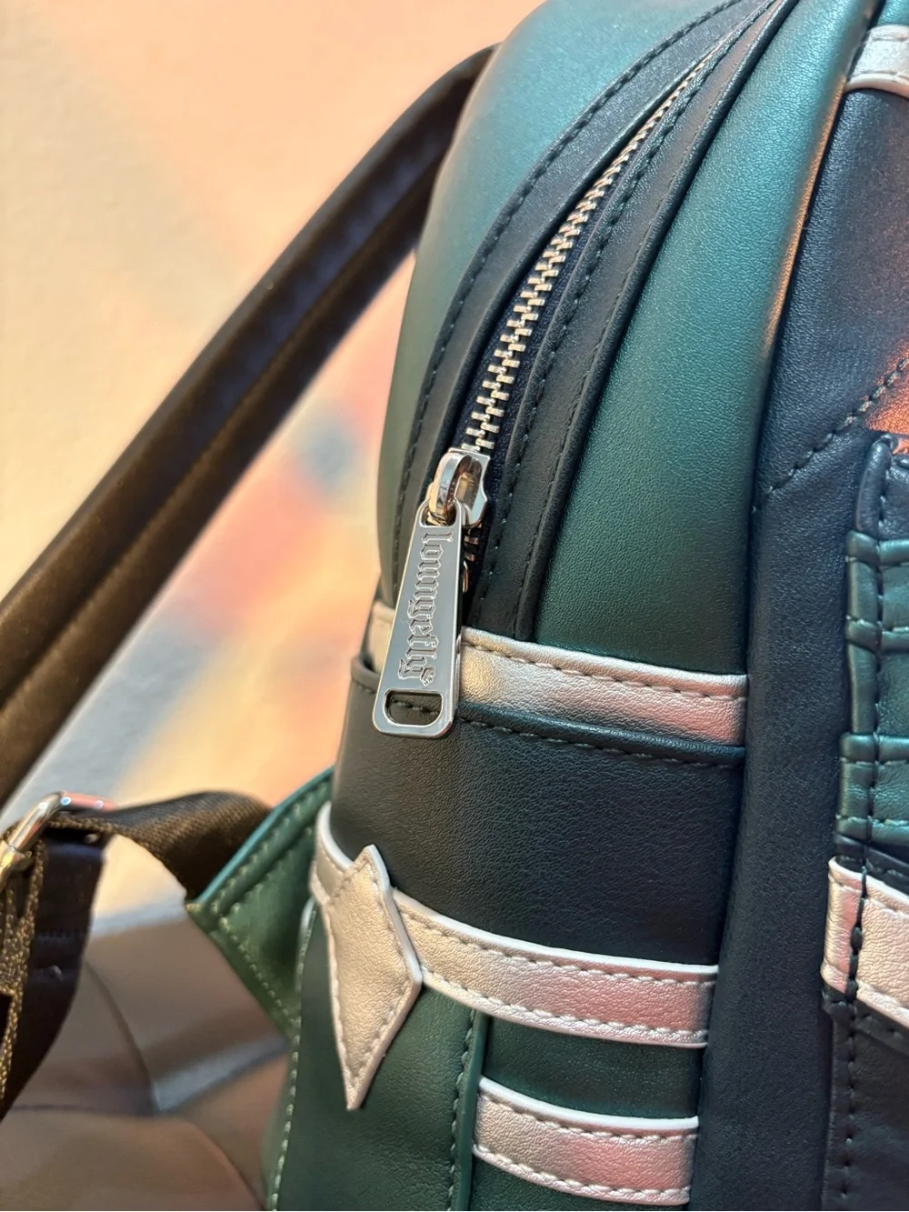 Loungefly Captain Marvel Green Star Mini Backpack